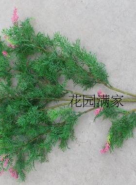 新品仿真绿植物亚洲松柏树长青树叶松柏叶假松树背景装饰用叶直销