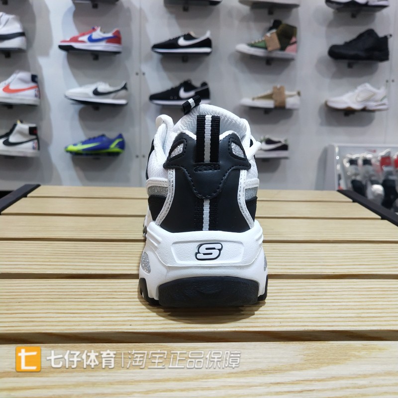 Skechers斯凯奇正品春季女子透气熊猫老爹休闲运动板鞋11914-BKW - 图1