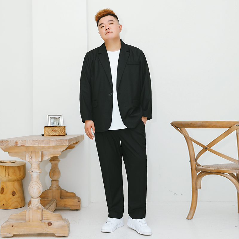 the pang潮牌大码纯色休闲宽松西裤 thepang西服