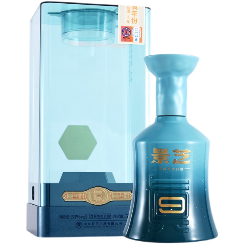 景芝 真年份9年 53度芝麻香型白酒 500ml*4瓶整箱装 年份老酒 - 图3