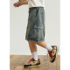 GoodNorth ຍີ່ປຸ່ນ retro denim ສັ້ນ