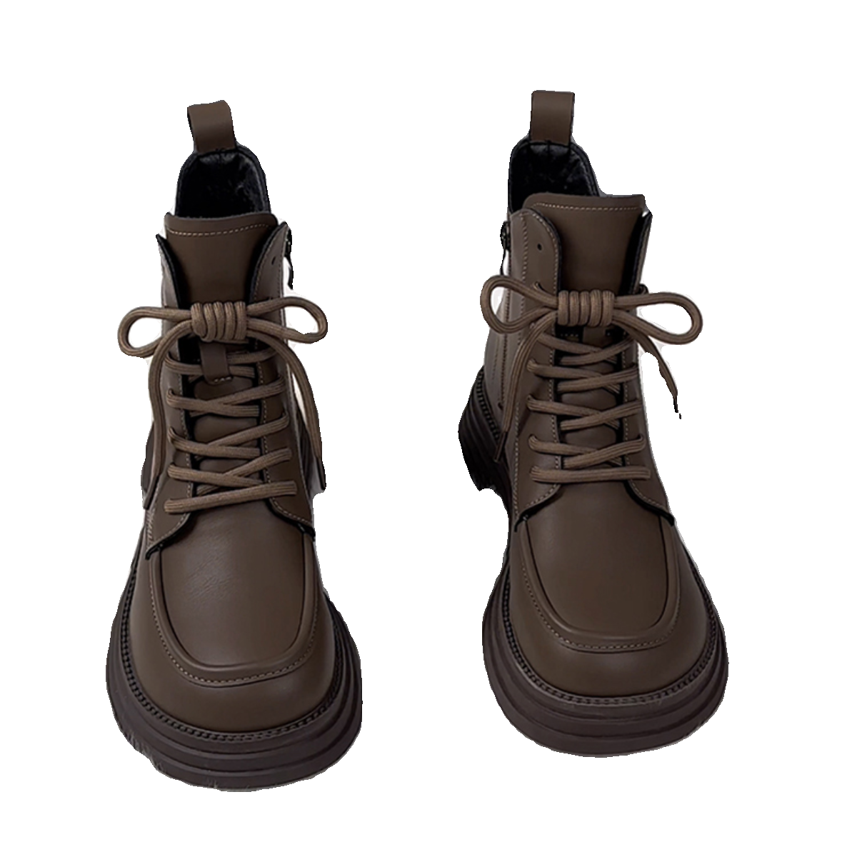 品牌清仓马丁靴女2025秋冬款英伦爆款厚底加绒黑色短靴女百搭单靴 - 图3