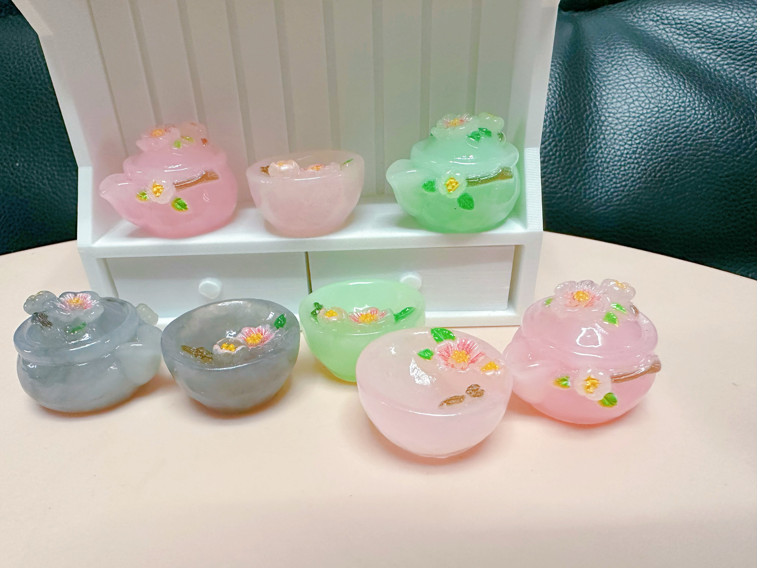 DIY定制立体微缩仿玉古风桃花壶杯套奶油胶摆台挂件发饰手链冰贴,淘宝优惠券,粉丝福利购,淘宝优惠卷