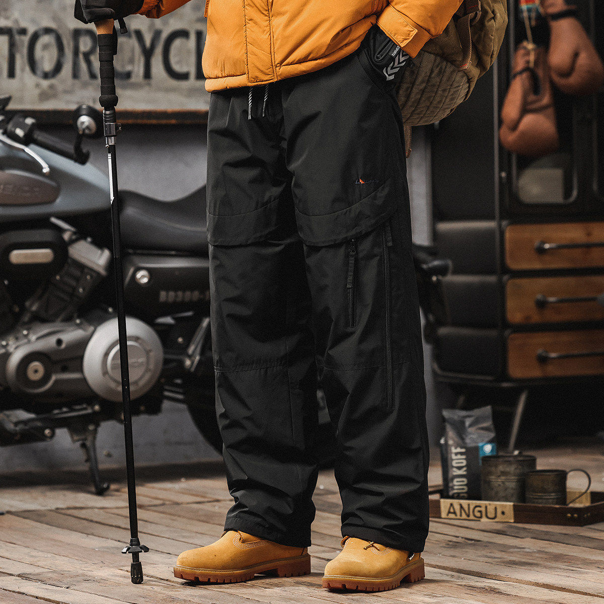 90白鸭绒羽绒裤男款外穿冬季户外防风保暖伞兵工装裤直筒休闲 长,淘宝优惠券,粉丝福利购,淘宝优惠卷