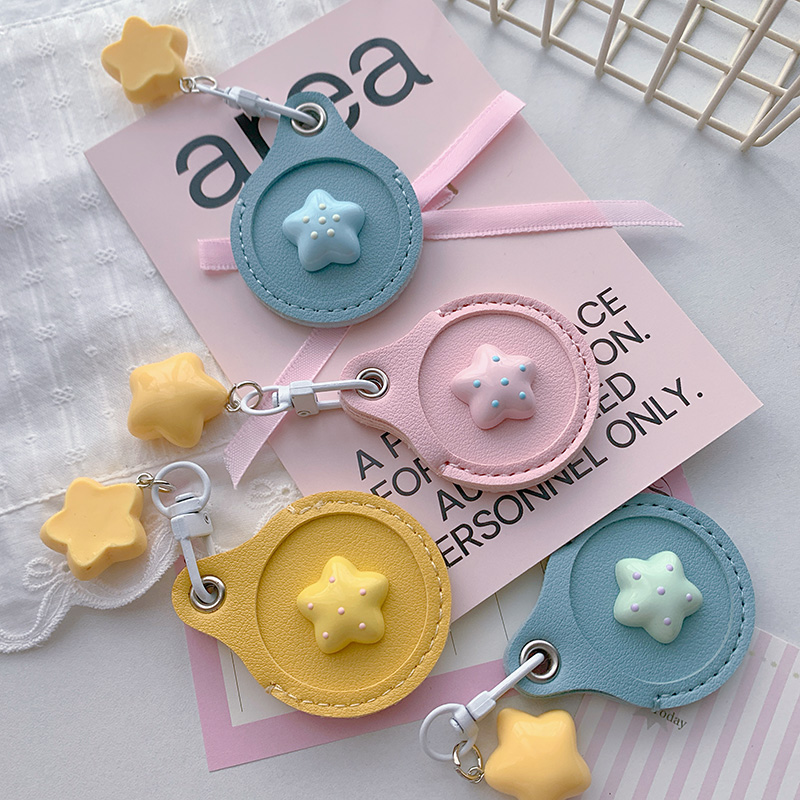 可爱ins风星星挂件水滴形门禁卡圆形NFC卡片保护套少女心萌卡套 - 图1