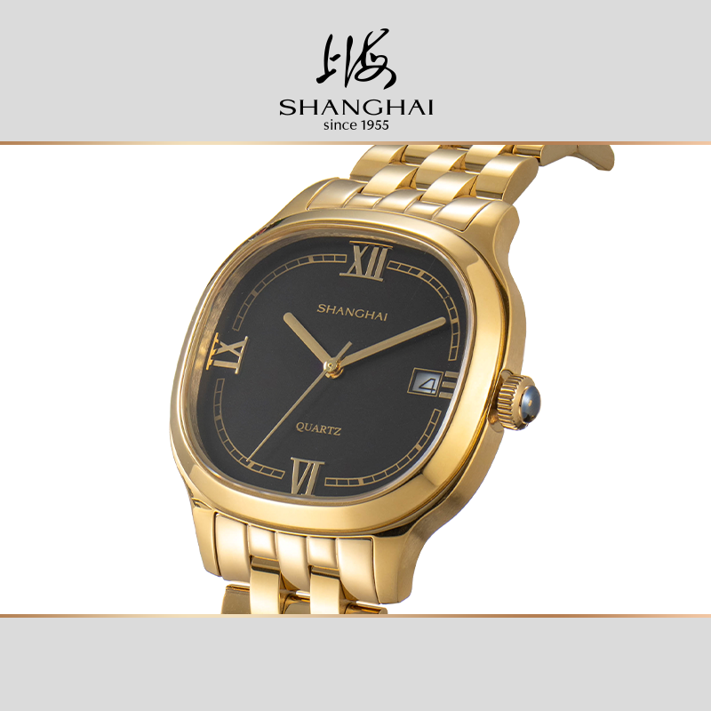 上海手表国民系列男女同款简约复古小方石英腕表国货官方旗舰店 - 图1
