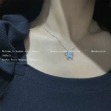 Ожерелье, синяя цепочка до ключиц в форме капли, подвеска, коллекция 2023