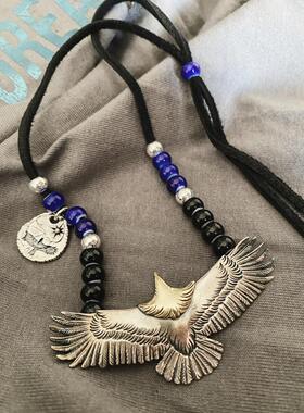 不同银匠日潮925纯银男老鹰泰银