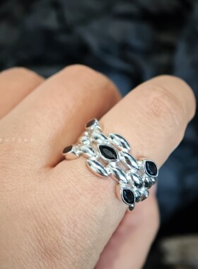 小众轻奢925银镶锆石开口女戒