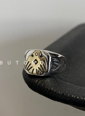 高桥吾郎日本飞鹰开口戒指纯银男