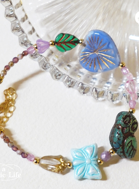 高定捷克琉璃潮流复古原创手链