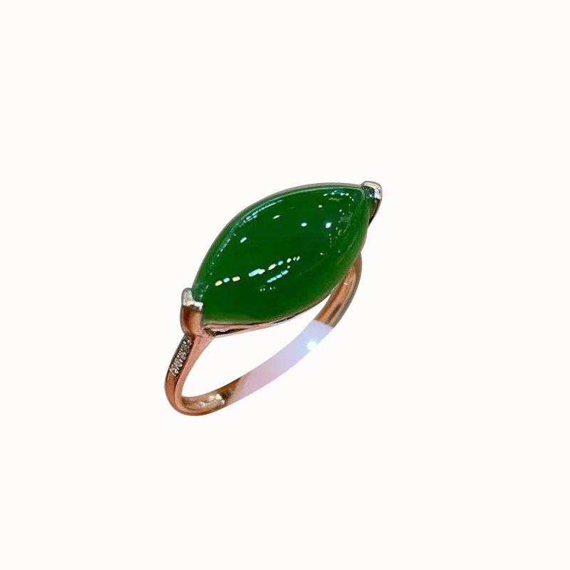 Fashion trendy Hetian jade gold inlaid hand jewelry for wife