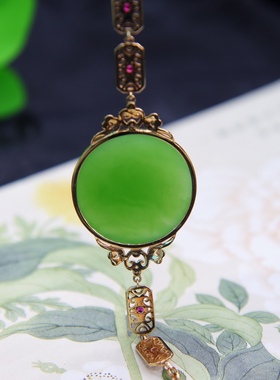 原创设计翡翠金镶玉手饰送妈妈