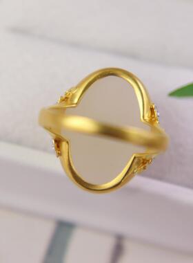 原创设计翡翠金镶玉手饰送老婆