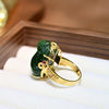 Fashion trendy Hetian jade hand ornaments with gold and jade for mother