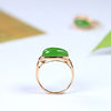 Fashion trendy Hetian jade gold inlaid jade gift for grandma