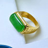 Fashion trend Hetian jade gold inlaid jade finger ring gift to leaders
