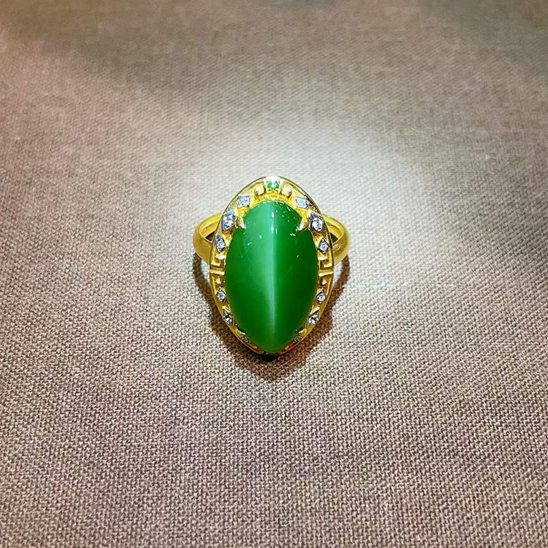 Fashion trendy Hetian jade gold inlaid jade gift for wife