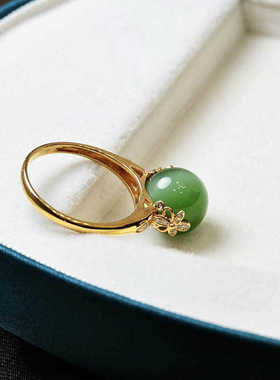 原创设计翡翠金镶玉挂件送老婆礼