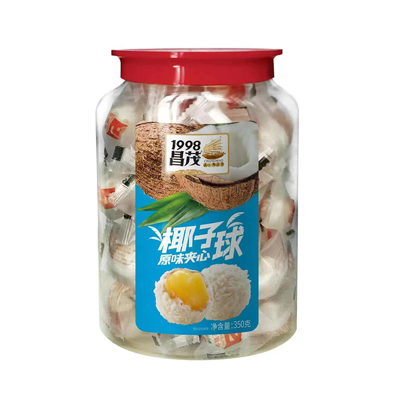 海南特产昌茂椰子球350g芒果/菠萝/原味椰蓉椰圆椰子球软糖果 - 图2