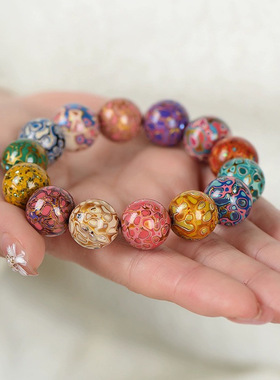 灵岩福佑非遗大漆手串单珠手链