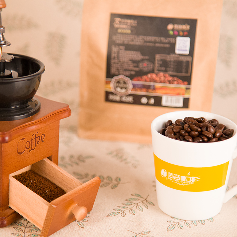 后谷咖啡意式风味咖啡豆454g新鲜深度烘焙阿拉比卡豆云南小粒咖啡