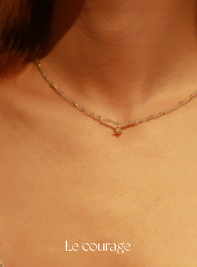 Lecourage六芒星小众设计锁骨链