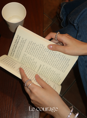 叠戴施华洛水晶珍珠手工戒指