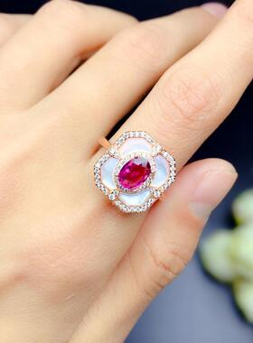 女纯银甜美时尚精工镶嵌