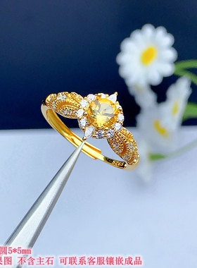 S925银戒指空托时尚独特多尺寸