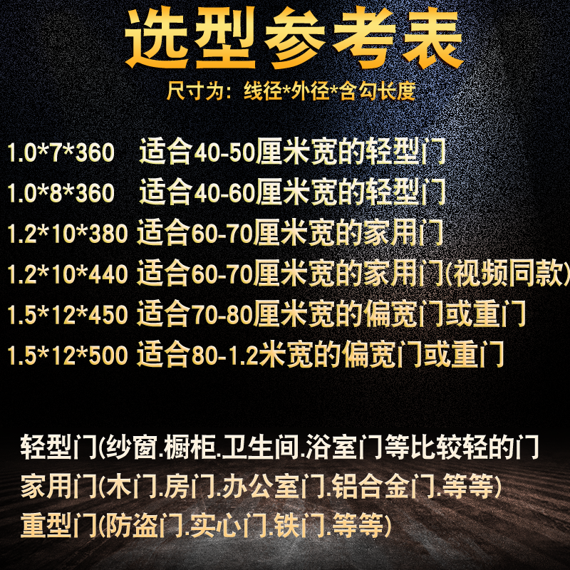 自动关门神器家用拉门防风拉簧弹簧闭门器纱门簧拉力拉伸弹簧定做 - 图0