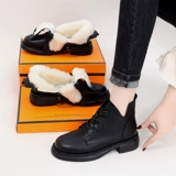 Martens, демисезонные короткие сапоги на плоской подошве в английском стиле, из натуральной кожи, 2023 года, в британском стиле, женский стиль, большой размер