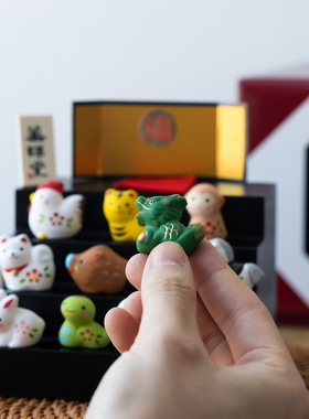 日本进口药师窑十二生肖桌面装饰摆件招福开运乔迁新年开业送礼物