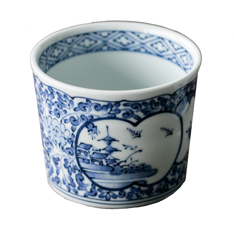 日本进口有田烧手绘复古青花小茶杯汤吞猪口杯水杯清酒杯日式茶具 - 图3
