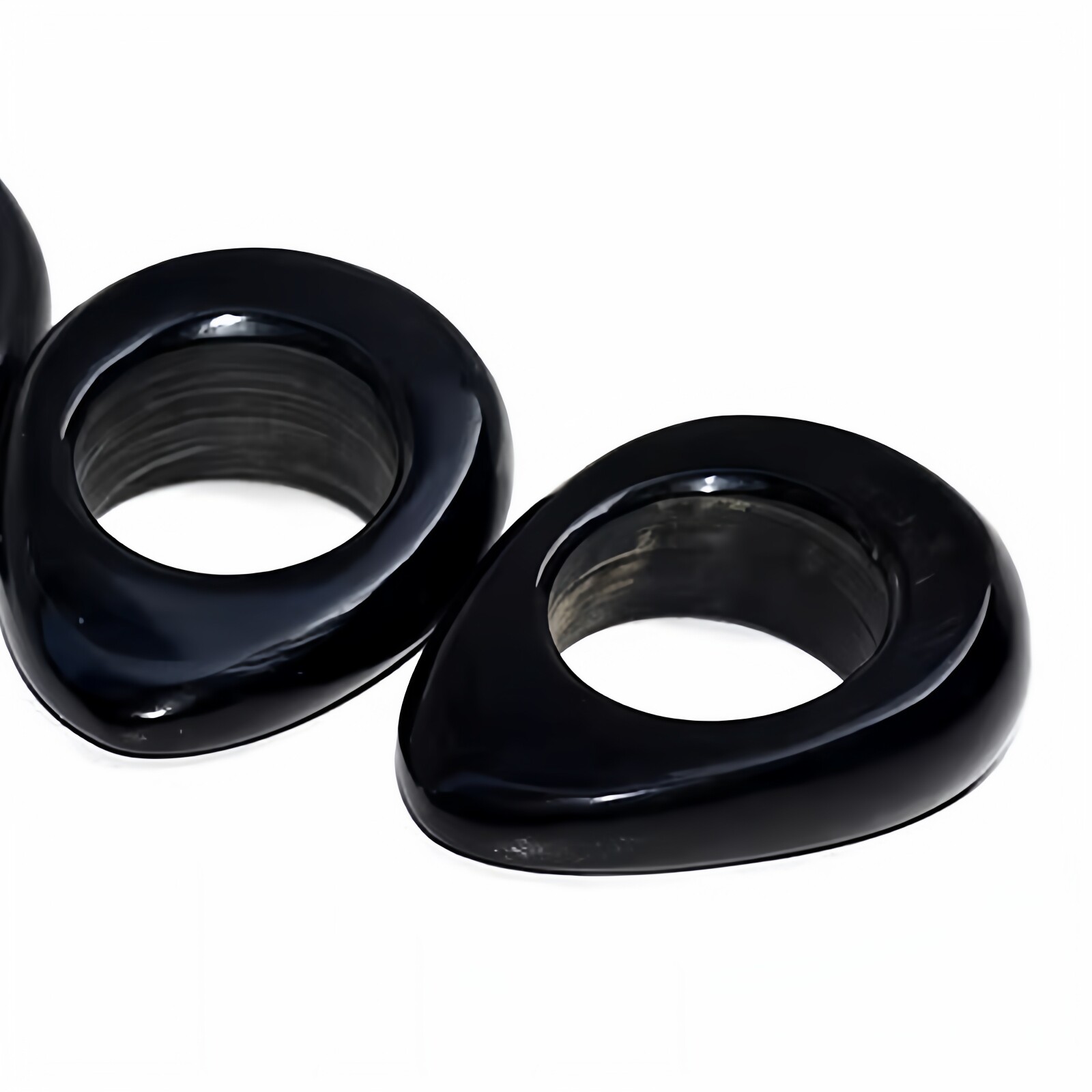 Black buffalo horn natural material ring foot massager