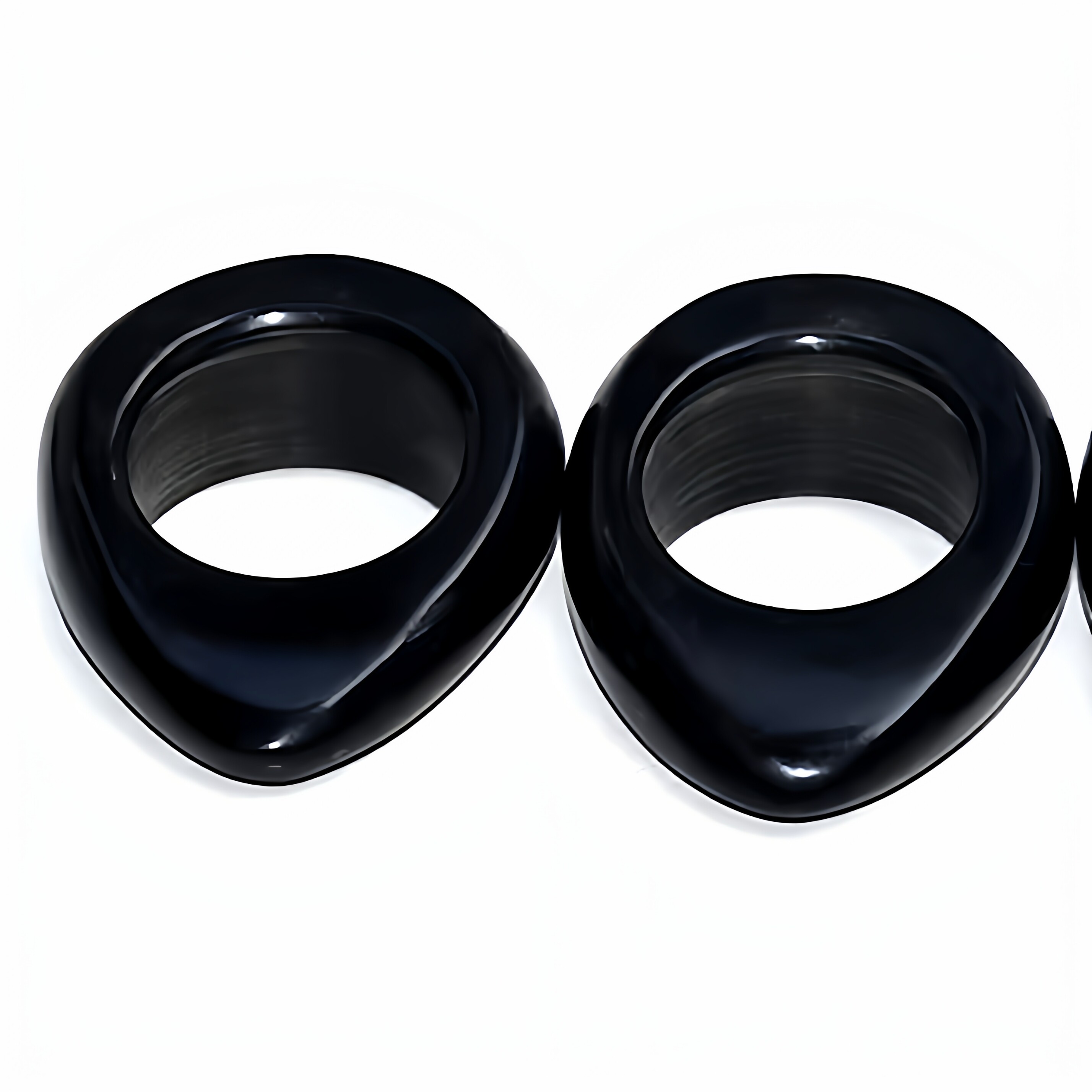 Black buffalo horn natural material ring foot massager