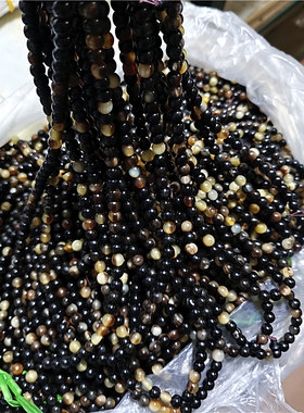 108X08mm黑花念珠佛珠