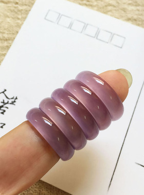 粉玉髓冰种玛瑙高级感小众戒指