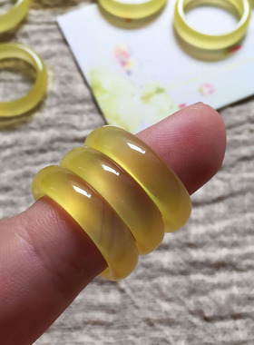 玛瑙玉髓男女网红礼物戒指