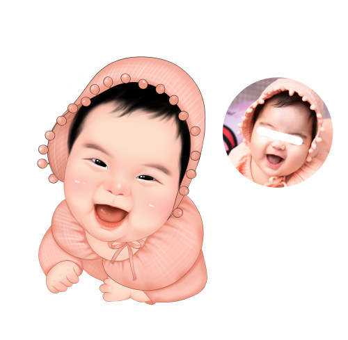 手绘婴儿纪念品diy自制作百天纪念日宝宝新生满月胎毛画礼物定制 - 图3