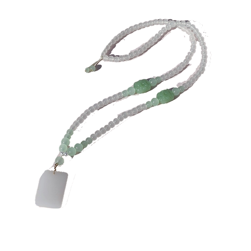 长款无事牌后缀流苏璎珞背云项链明制汉服配饰古风平安项圈颈链饰 - 图3