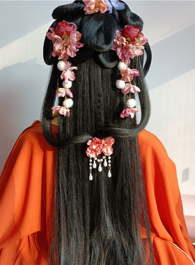 汉服绢花发饰宋制假花发簪仿真