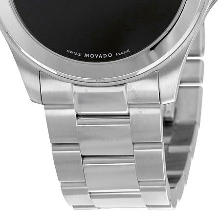 正品摩凡陀Movado Junior 瑞士手表男式经典银黑钢带腕表0605746 - 图3