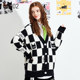 A02 Sweet Wind Loose V -neck Covered sweater Female new fashion versatile cardigan top jacket