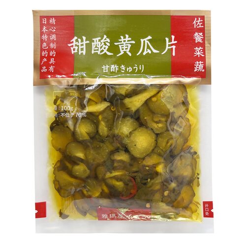 雅玛屋酱菜甜酸黄瓜片100g脆黄瓜日式小菜酱青瓜咸菜酱菜下饭腌菜 - 图3