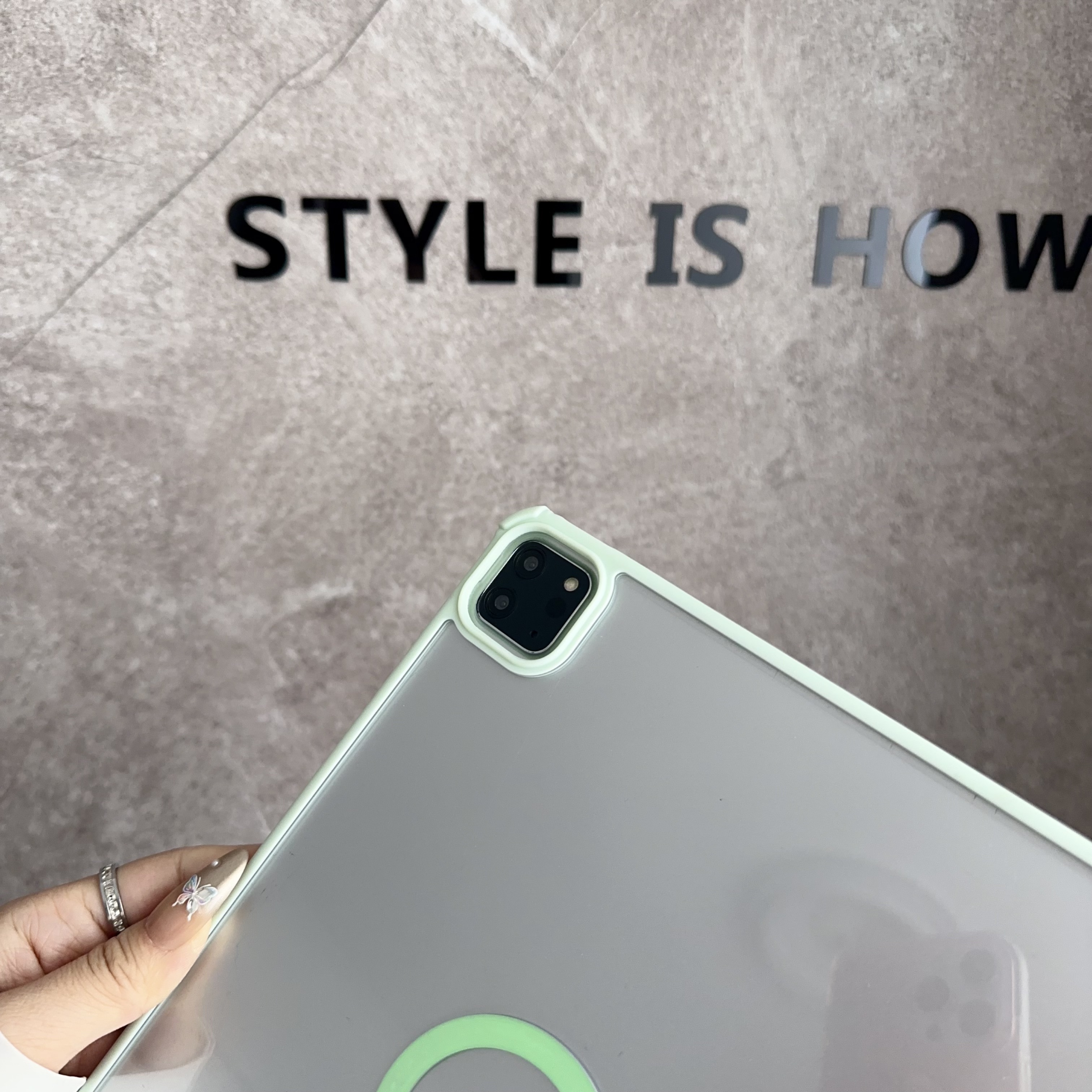 磁吸轻薄ipadair7保护壳 2024款air6防弯平板pro11寸 mini6/7半包无边框苹果套air13寸高透明iPad10/11代硬壳 - 图1