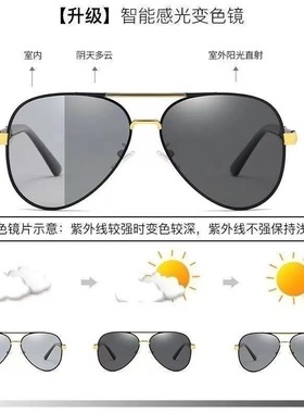 日夜变色墨镜男款开车钓鱼偏光镜