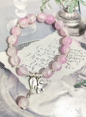 卡卡KA俏皮可爱彩色琉璃珠生肖马招财纳福牌铃铛流苏手链新年礼物