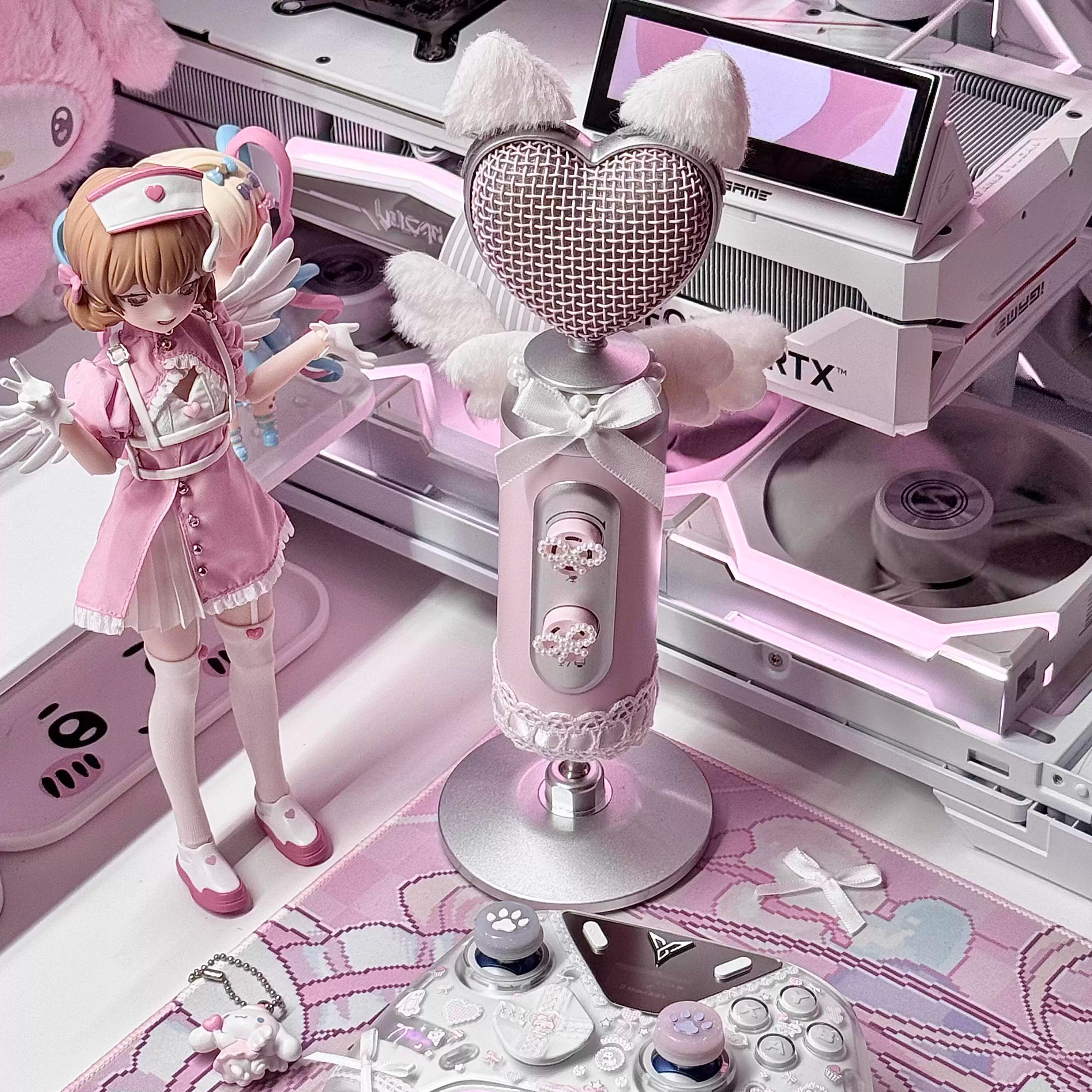 「麦克风配饰」蝴蝶结兔耳猫耳 搭配店铺爱心麦克风或应援棒使用,淘宝优惠券,粉丝福利购,淘宝优惠卷