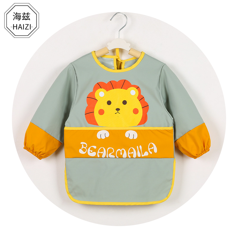 海兹防水围餐衣宝宝护褂防油套 海兹服饰反穿衣/罩衣